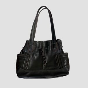 [SOLD] 👜BLACK AND BROWN TIGNANELLO LEATHER PURSE WITH MULTIPLE POCKETS 👜